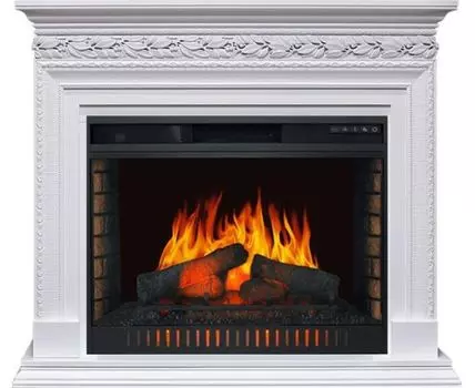 Каминокомплект Valletta - Белый с очагом Vision 30 EF LED FX