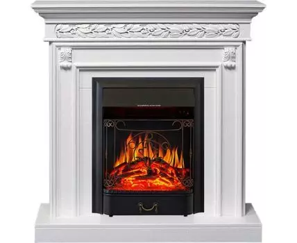 Каминокомплект Valletta - Белый (Ширина 1040 мм) с очагом Majestic FX Black