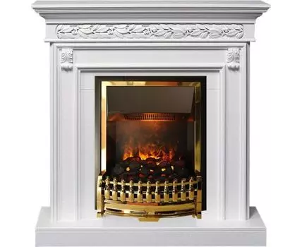 Каминокомплект Valletta - Белый (Ширина 1040 мм) с очагом Atherton