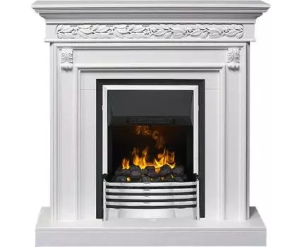 Каминокомплект Valletta - Белый (Ширина 1040 мм) с очагом Flagstaff