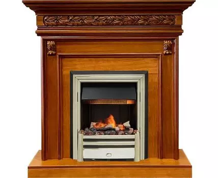 Каминокомплект Valletta - Орех с очагом Cavendish