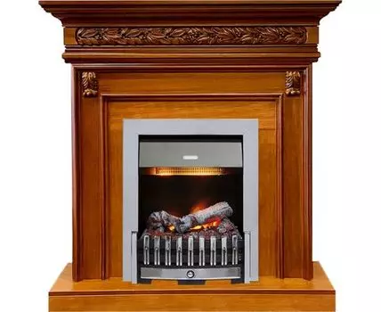 Каминокомплект Valletta - Орех с очагом Danville Chrome FB2