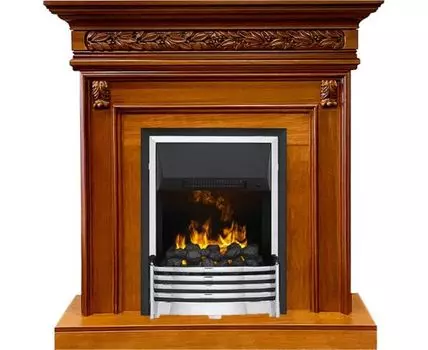 Каминокомплект Valletta - Орех с очагом Flagstaff