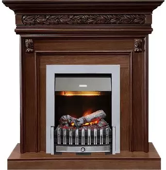 Каминокомплект Valletta - Темный дуб с очагом Danville Chrome FB2