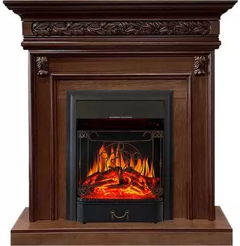 Каминокомплект Valletta - Темный дуб с очагом Majestic FX Black