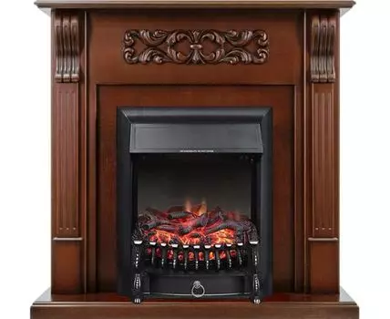Каминокомплект Venice - Махагон коричневый антик с очагом Fobos FX Black