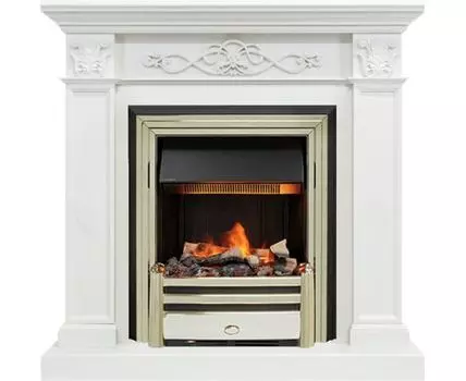 Каминокомплект Verona - Белый дуб с очагом Cavendish