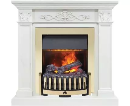 Каминокомплект Verona - Белый дуб с очагом Danville Brass FB2