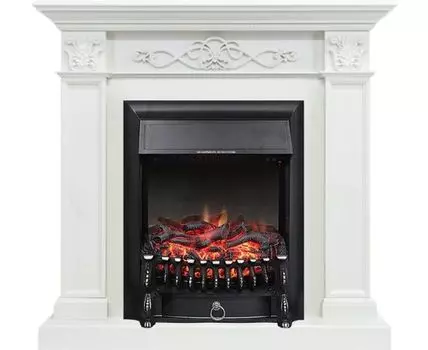 Каминокомплект Verona - Белый дуб с очагом Fobos FX Black