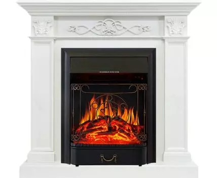 Каминокомплект Verona - Белый дуб с очагом Majestic FX Black