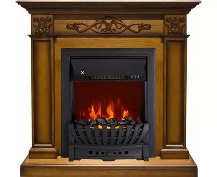 Каминокомплект Verona - Дуб антик с очагом Aspen Black