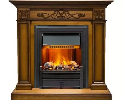 Каминокомплект Verona - Дуб антик с очагом Brookline Black