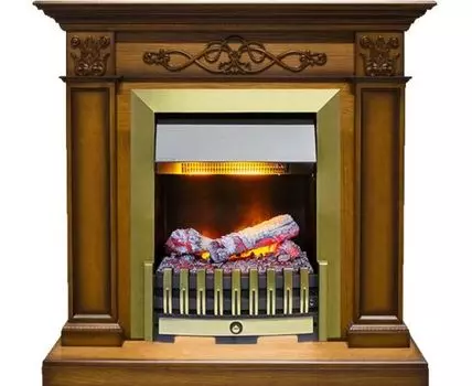 Каминокомплект Verona - Дуб антик с очагом Danville Antique Brass FB2