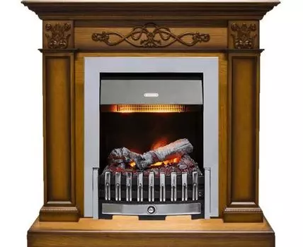 Каминокомплект Verona - Дуб антик с очагом Danville Chrome FB2