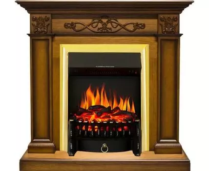 Каминокомплект Verona - Дуб антик с очагом Fobos FX Brass