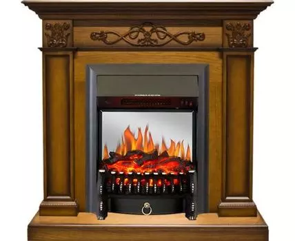 Каминокомплект Verona - Дуб антик с очагом Fobos FX M Black