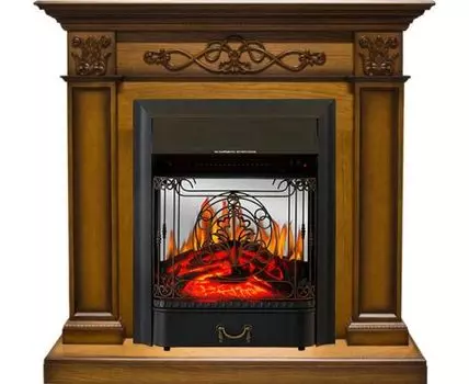 Каминокомплект Verona - Дуб антик с очагом Majestic FX M Black