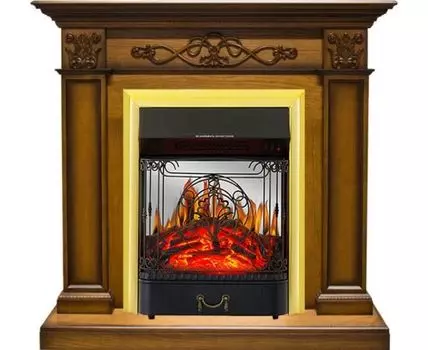 Каминокомплект Verona - Дуб антик с очагом Majestic FX M Brass