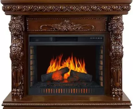 Каминокомплект Windsor - Темный дуб с очагом Vision 30 EF LED FX