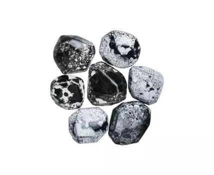 Камни кристалл мрамор - 7 шт. (Белый)