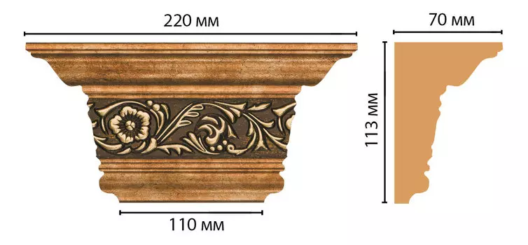 Капитель DECOMASTER D203-57 (220*113*70мм)