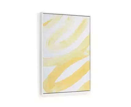 Картина Lien в бело-желтом цвете 50 x 70 см