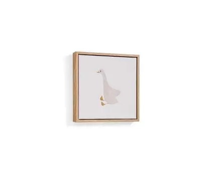 Картина Milu бежевая с изображением гуся 20 х 20 см