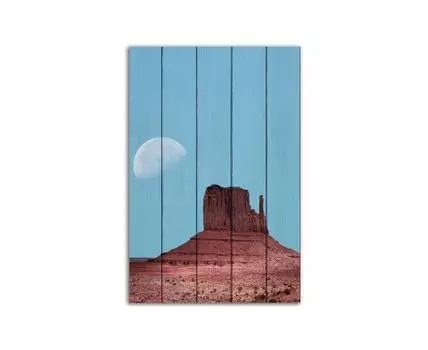 Картина на дереве Аризона 80х120 см (Красный, 80)