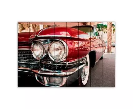 Картина на дереве Cadillac Eldorado 40х60 см (Красный, 40)