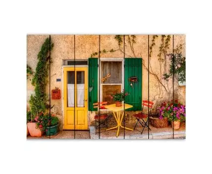 Картина на дереве Итальянский прованс 100х150 см (Бежевый, 100)