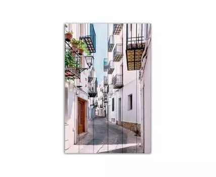 Картина на дереве Валенсия 80х120 см (Белый, 80)