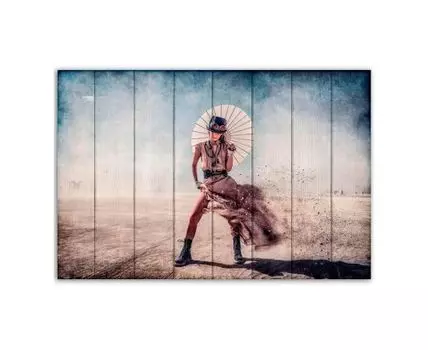 Картина на дереве Ветер перемен 60х90 см (Бежевый, 60)