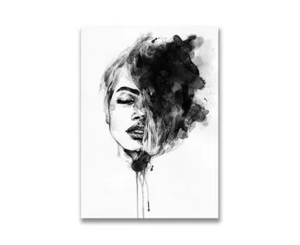 Картина на холсте Девушка Акварель №1