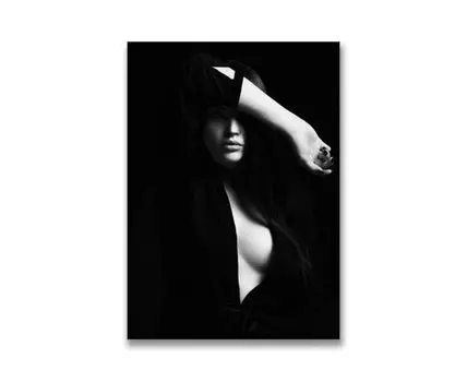 Картина на холсте Девушка в черном