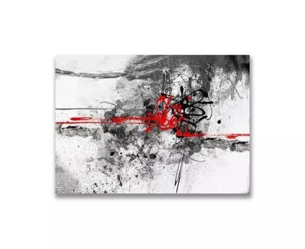 Картина на холсте Красное и белое