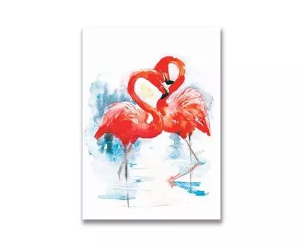 Картина на холсте Пара фламинго