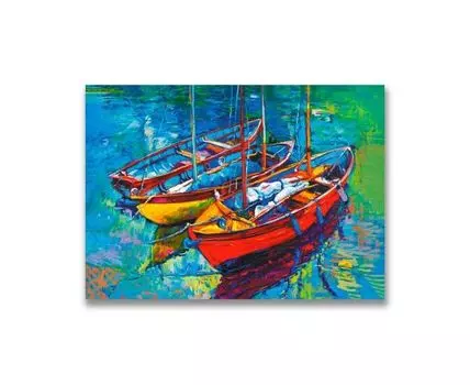 Картина на холсте Три лодочки
