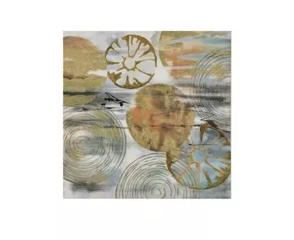 Картина на подрамнике (бежевый, золотистый, 70)