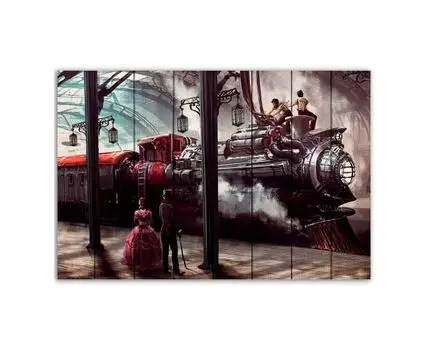 Картина Поезд Стимпанк