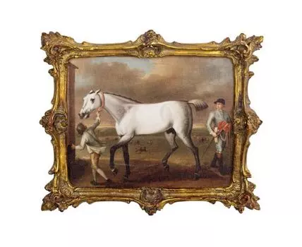 Картина в раме, масло, под старину