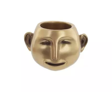 Кашпо Faces (золотистый, 12)