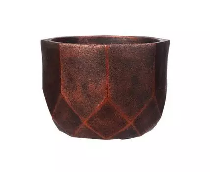 Кашпо Геометри Круглое (бронзовый)