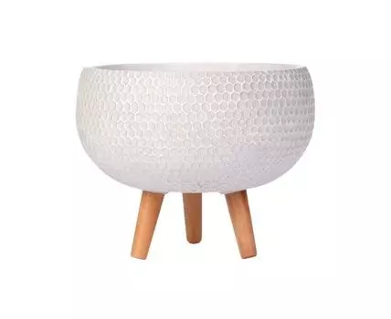 Кашпо Ханни Чаша с подставкой (Белый)