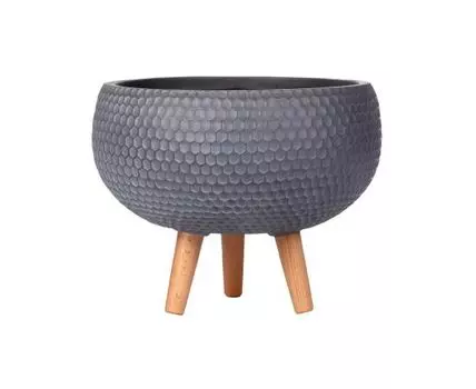 Кашпо Ханни Чаша с подставкой (Серый)