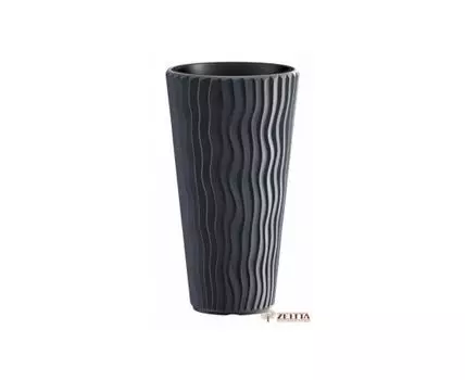 Кашпо Wave Slim антрацит