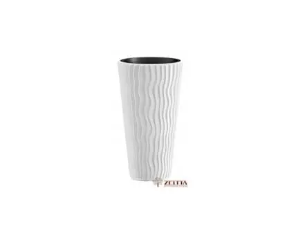 Кашпо Wave Slim белое