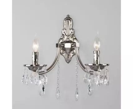 Классическое бра с хрусталем 314/2 никель