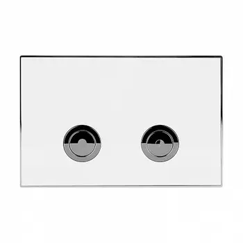 Клавиша смыва для пневматической инсталляции Point Венера, белый/хром, PN44071WC