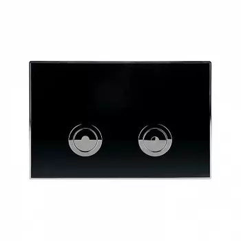 Клавиша смыва для пневматической инсталляции Point Венера, черный/хром, PN44071BC