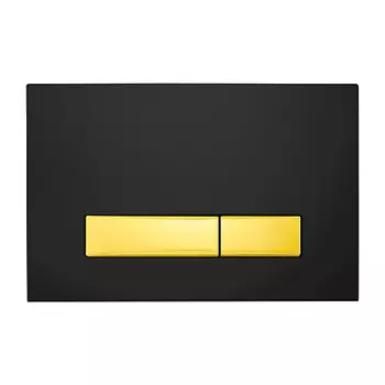 Клавиша смыва Point Меркурий PN44831BG для инсталляции, черная/золото